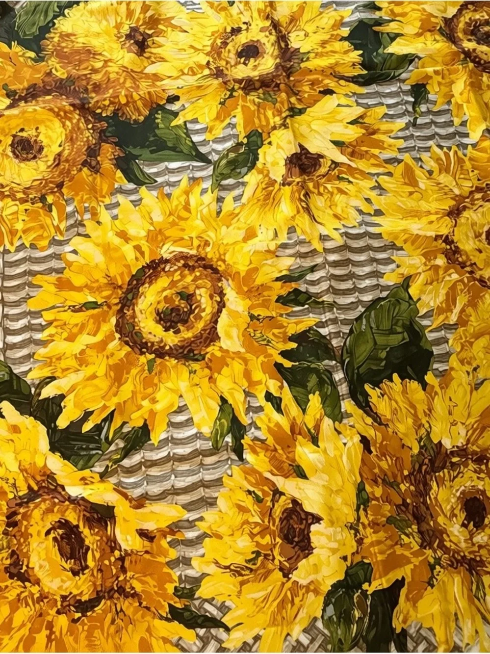 Gucci Sunflower Silk Scarf 35” Large Square Floral Italy Tom Ford Era